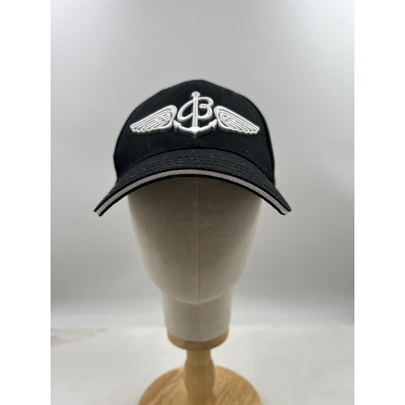 Breitling Other - Breitling Hat Cap Strap Back Mens One Size Black Embroidered Aviation Wings Logo